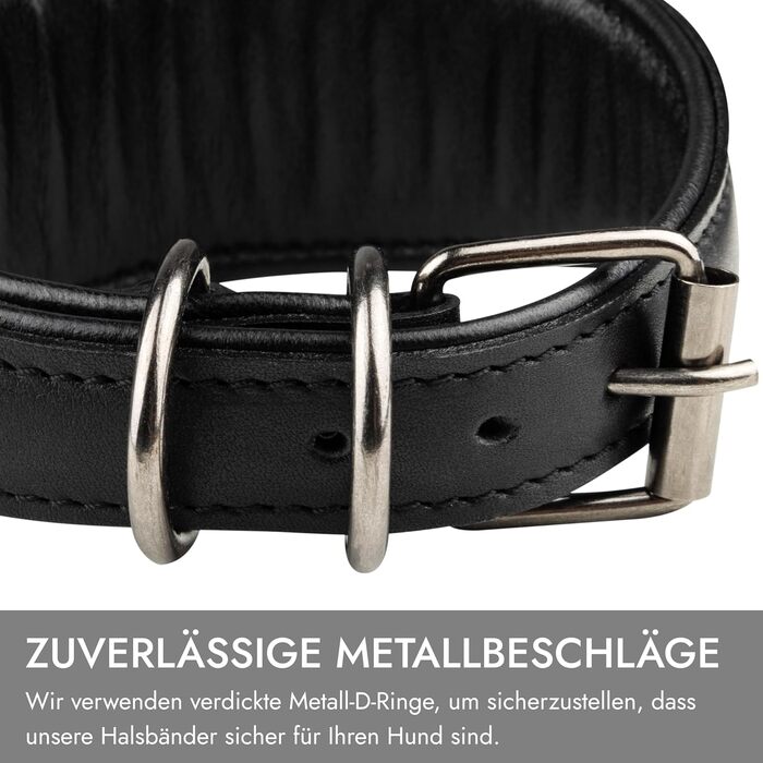 Стильне шкіряне нашийник для породистих собак (Вінтерхаунд, Віпет, Салукі) з QR-кодом, розмір M