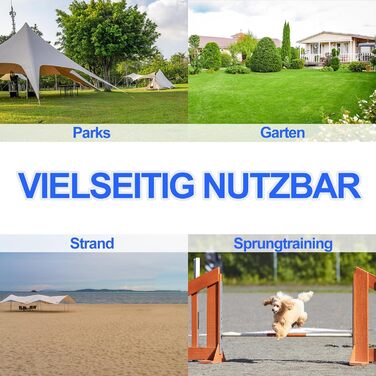 Набір для аджиліті для собак: перешкоди, стрілки, обладнання для тренувань. Регульована висота, 104x70x101 см, зелений (блакитний)
