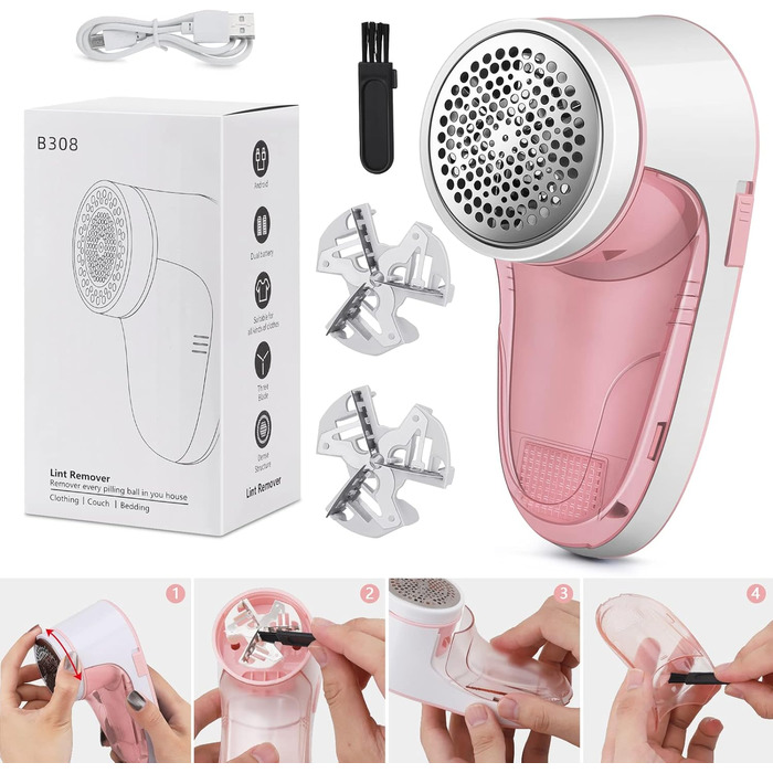 Електричний видалення ворсу Rose: видалення ворсу для одягу з пуловерів та вовни (зелений)