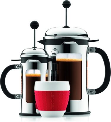 Френч-прес Bodum CHAMBORD, 0.5 л, захист від проливання, нержавіюча сталь, глянцевий