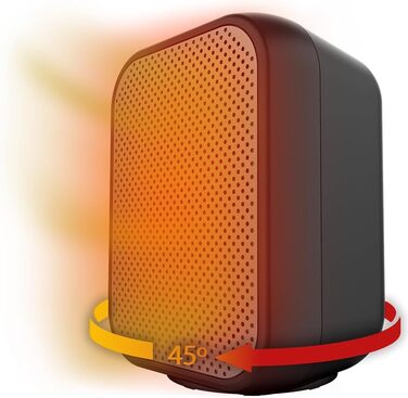 Керамічний обігрівач Cecotec Ready Warm 6100 Ceramic Rotate: обігрів до 20 м², 1500 Вт, регулювання температури, захист від перекидання, білий/чорний