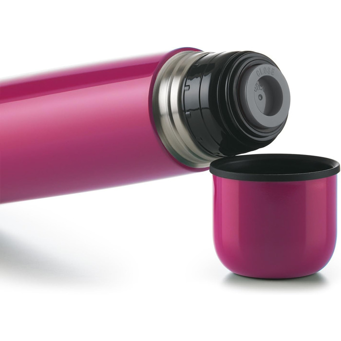 Термос Blumtal® 500 мл з нержавіючої сталі, без BPA, з чашкою. Червоний/Ягода. Зберігає тепло та холод.