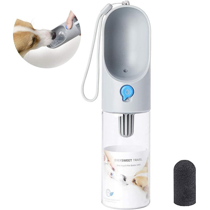 PETKIT Reiseflasche EVERSWEET Travel One-Touch, 400 мл, зелений, для собак