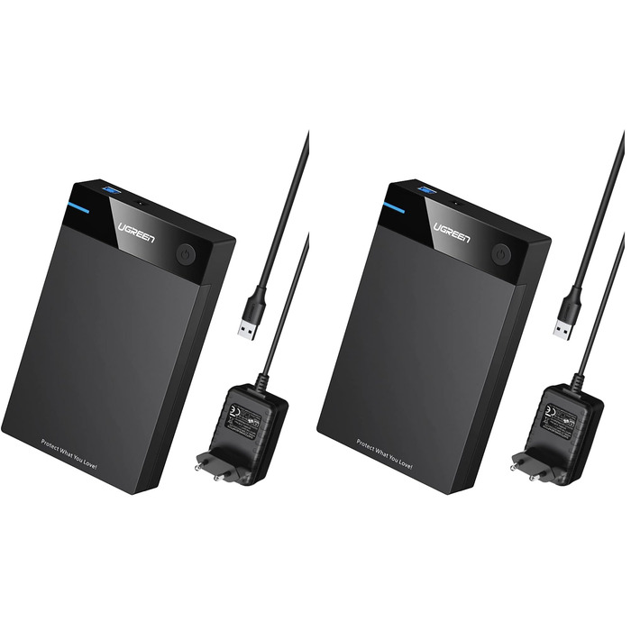 Зовнішній корпус для HDD UGREEN USB 3.0 UASP 3.5 дюймів, кейс для жорсткого диска (набір 2 шт.)