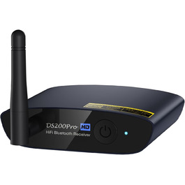 1Mii Bluetooth 5.3 HiFi Аудіоприймач для стереосистеми: Bluetooth адаптер з DAC (384kHz / 32bit), aptX HD, LDAC, вихід Opt/RCA для AV ресивера або підсилювача (блакитний)