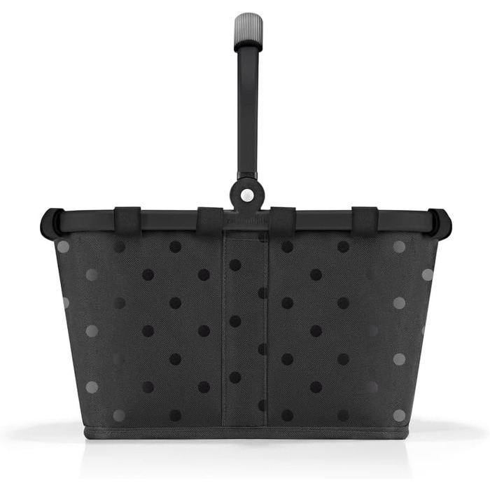 Сумка-шопер Reisenthel CarryBag XS – Стабільний шопер XS формату з практичною внутрішньою кишенею – Елегантний та водонепроникний дизайн (Glossy Dots Black)