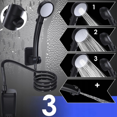 Портативний туристичний кемпінговий душ з акумулятором 7800mAh