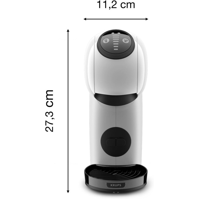 Кавомашина Krups Genio S Dolce Gusto, автоматична, біла, для еспресо та капсульних напоїв NESCAFÉ