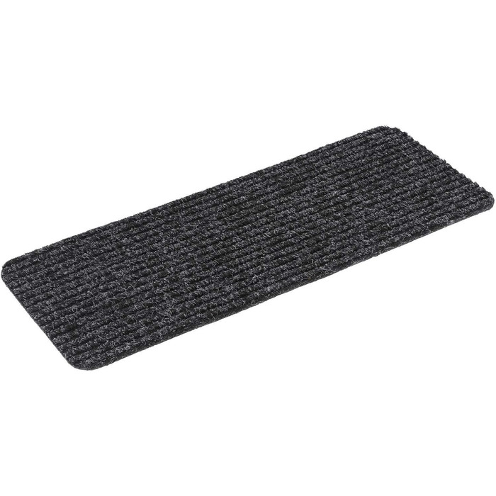 Kettelservice-Metzker Stair Mat, Stair Carpet, Tulus Rectangle Non-Slip Mat, Self-Adhesive, 60x25cm, Anthracite, 20 Pieces