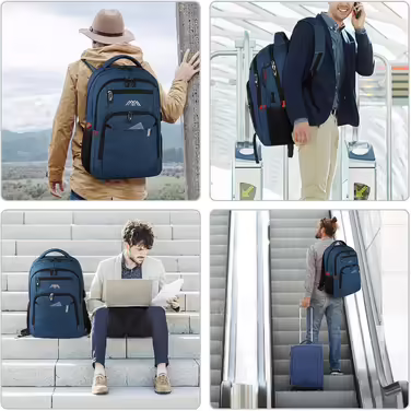 YAMTION Backpack Men's School Backpack for 15.6 Inch Laptop Backpack Work Waterproof Business Daypacks Boys Teenage 35L (Blue230, 15.6 Inch)