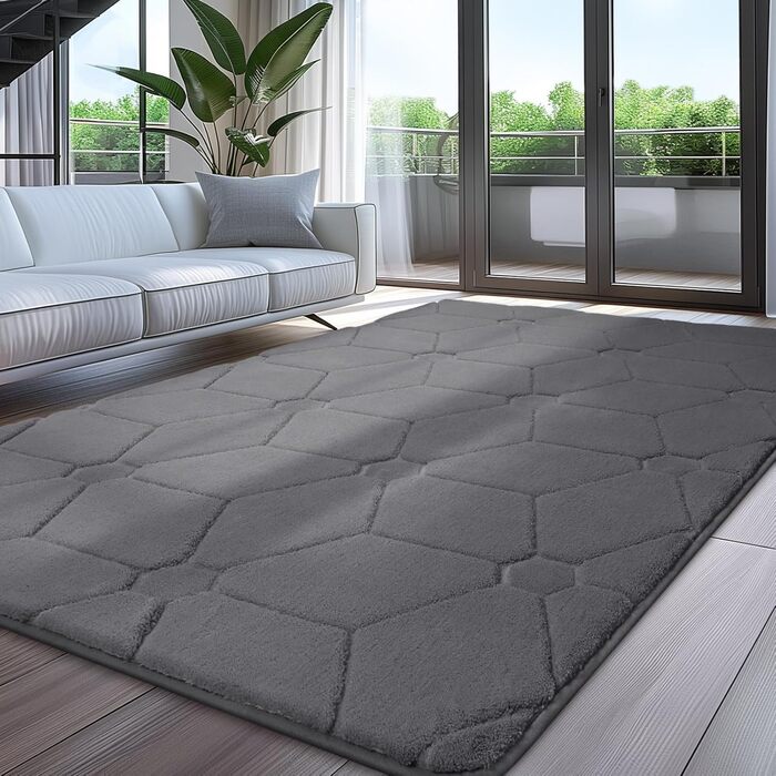 Sour Lemon Rug Living Room 160x230cm, Rug Gray Washable Rug Children's Room Fluffy Rug Bedroom Carpet Rugs Area Short Pile Fluffy Non-Slip Children's Room Rugs