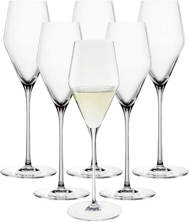 Spiegelau & Nachtmann, 6-piece Champagne Glass Set, Crystal Glass, 250 ml, Definition, 1350129