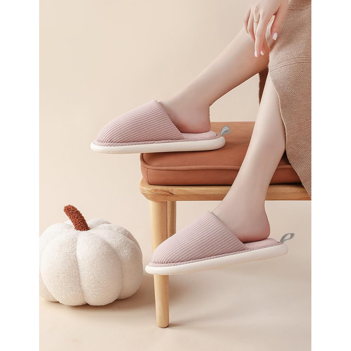 Домашні тапочки унісекс - легкі, безшумні, з неслизькою підошвою, для жінок та чоловіків, ідеальні для зими, в приміщенні та на вулиці, розміри 36-43 EU, 40/41 EU, рожеві