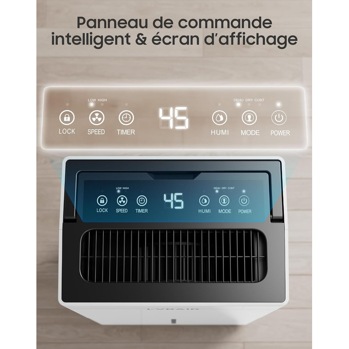 Електричний осушувач повітря 20 л/день – потужний, енергоефективний, портативний, з 3 режимами та регулюванням вологості, для дому