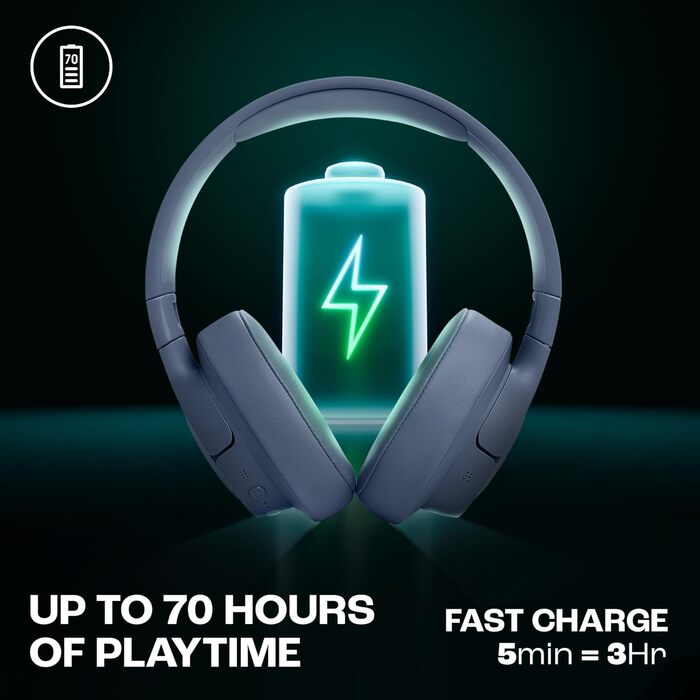 Навушники JBL Tune 770 NC – бездротові, з активним шумозаглушенням, блакитні