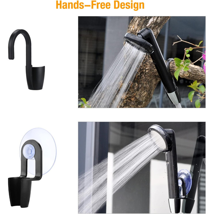 Asstikoo Portable Camping Shower, Camping Shower with Rechargeable Battery, Compact Rechargeable Electric Pump Shower Head for Camping, Pet Cleaning, Beach Washing, Hiking and Travel