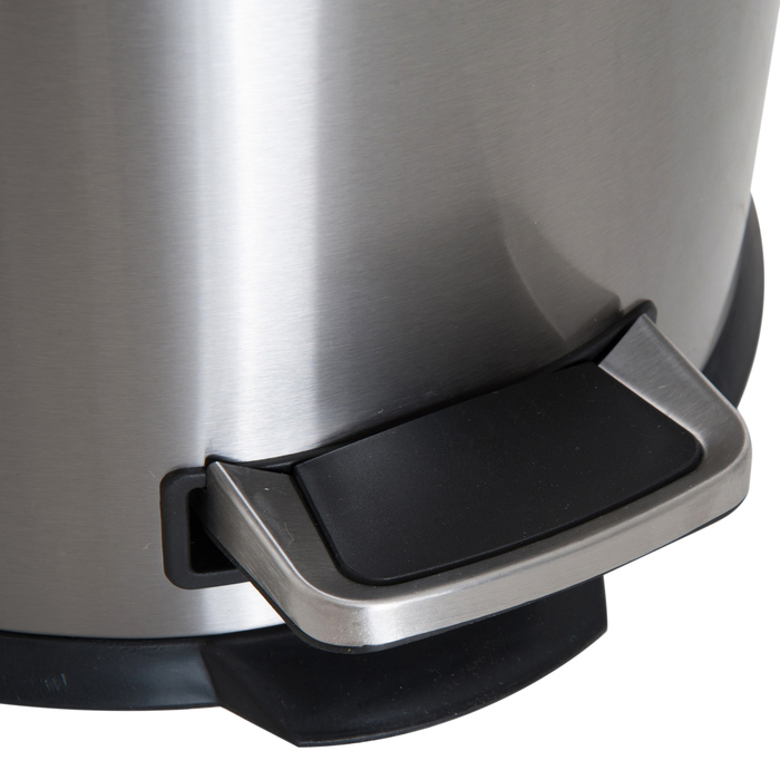 HOMCOM 30L Stainless Steel Pedal Bin with Inner Bucket, Flip Lid, Hygienic and Silver for Kitchen and Bathroom