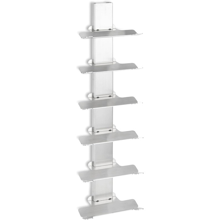 Настінна полиця для вина з нержавіючої сталі на 6 пляшок – стильна підвісна полиця для кухні та бару