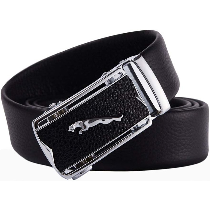 Чоловічий шкіряний ремінь Jaguar з металевою пряжкою: надійний аксесуар для повсякденного та ділового стилю
