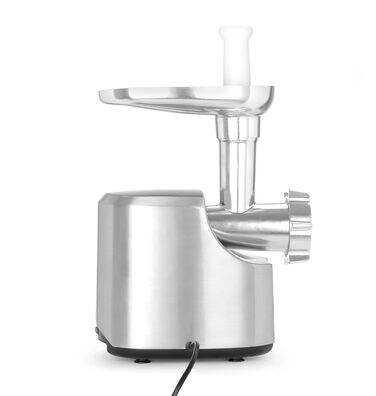 М'ясорубка електрична HENDI з насадками для ковбас, стейків та 3 трубочками для фаршу, 400 Вт, рожева