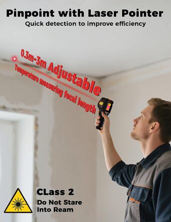 Професійна тепловізійна камера Handheld, 240 x 240, -20°C - 550°C, 15 колірних палітр, з лазерним покажчиком, для HVAC та інспекції будівель