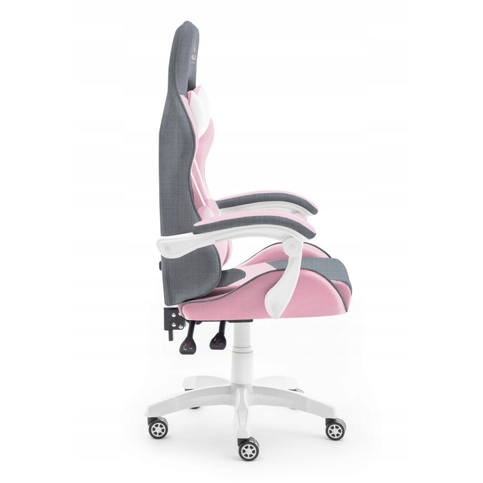 Ігрове крісло HELL'S CHAIR Rainbow Pink-Gray, тканина