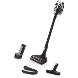 Акумуляторний пилосос Bosch Unlimited Gen2 Serie 8 BKS8214W, без мішка, до 45 хв роботи, змінний акумулятор, LED-підсвітка, автоматичне налаштування підлоги, XXL насадка для меблів, білий