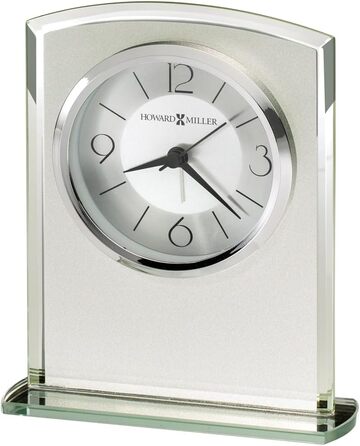 Настільний годинник Howard Miller Glamour 645-771, сучасний, матове скло, дзеркальні краї, кварцовий механізм, будильник