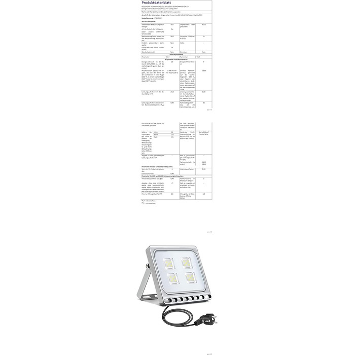 papasbox LED Floodlight Floodlights Spotlights, LED Floodlight Construction Light with Plug Waterproof IP65, 3000K Warm White, Ideal Wall Light Outdoor Lighting for Garden, Garage, Hotel (Cool White, 20W)