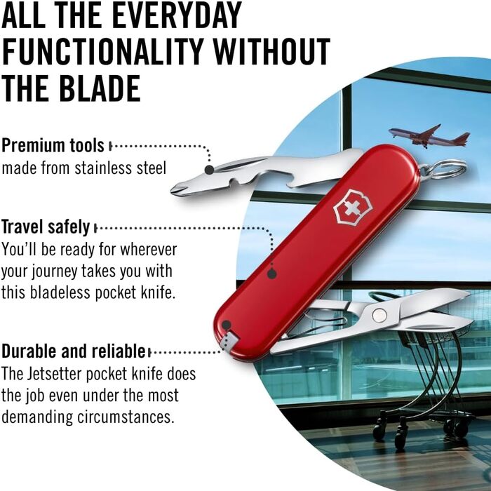 Мультитул Victorinox Jetsetter: швейцарський ніж з 7 функціями, магнітна викрутка Phillips, відкривачка для пляшок