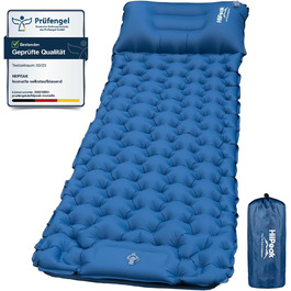 HiiPeak Isomatte Self-Inflating Camping Air Mattress with Integrated Pillow - Blue