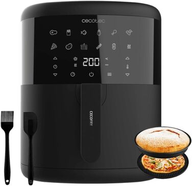 Фритюрниця без олії Cecotec Cecofry Bombastik 6000 Full, 6 л, 1700 Вт, PerfectCook, 12 режимів, чорний | з аксесуарами