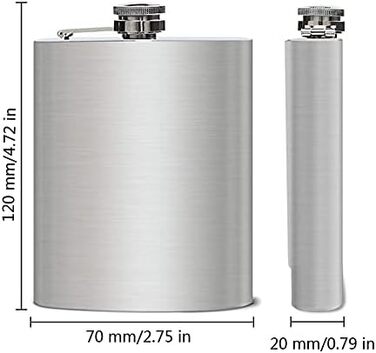 Фляга з воронкою, 4oz, нержавіюча сталь 304, 100% без витоків, портативна фляга для чоловіків та жінок