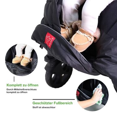 Дитячий зимовий конверт Kaiser Naturfelle Iglu Thermo Fleece чорний