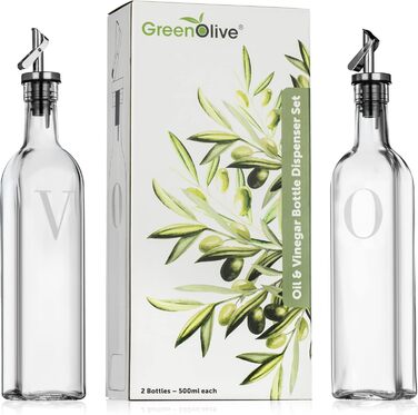 Набір диспенсерів для олії та оцту 500 мл, без протікання, BPA-free, пляшки для кухні