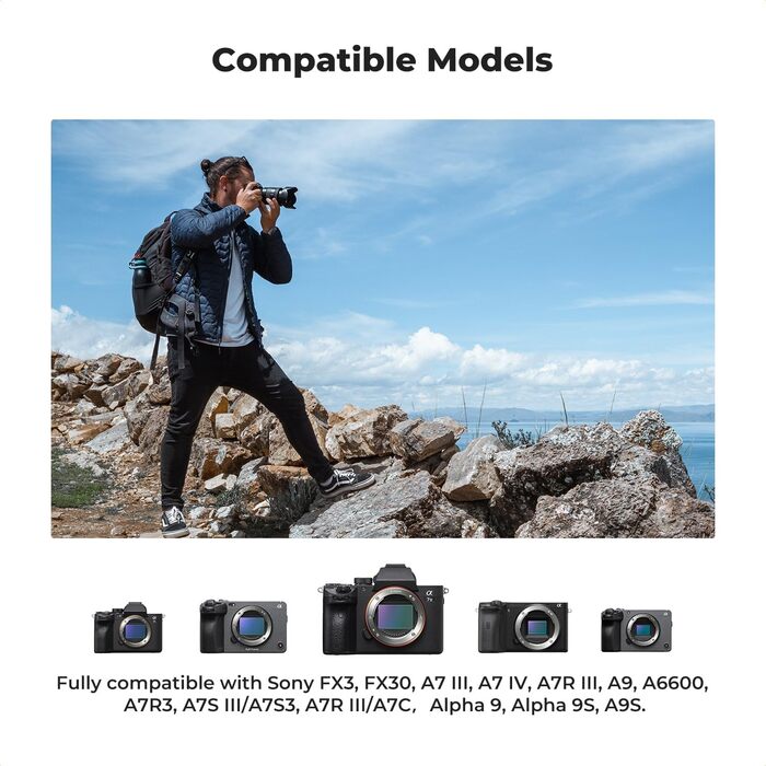 Акумулятор K&F Concept NP-FZ100 (3 шт) з зарядним пристроєм на 3 слоти, 2280mAh для Sony Alpha A7III, A7IV, A7R III/A7R3, A7RIV, A7RV, A7C, A7S III/A7S3, A9, A9II, A6600, A9R, FX3, FX30