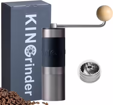 Ручний кавомолка KINGrinder K0 з прямою ручкою, 140 ступенів помелу, для Aeropress, French Press, Drip, 25 г