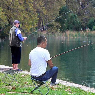Складаний міні-стілець Hodeacc для кемпінгу, легкий переносний табурет для відпочинку на природі, риболовлі, пікніка, подорожей і туризму, 13x14,2x15,7 дюймів, синій