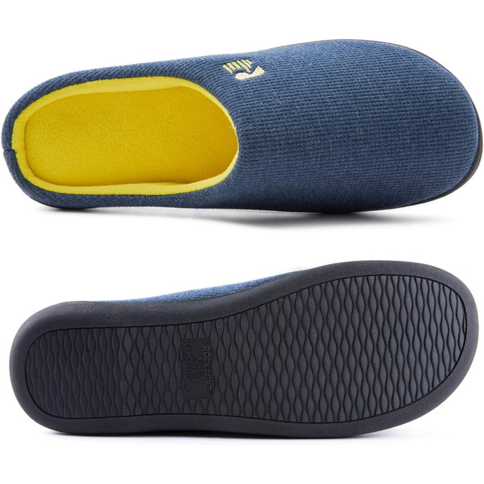 Чоловічі домашні тапочки RockDove Original з пінополіуретаном, двоколірні (синьо-жовті), 46/47 EU