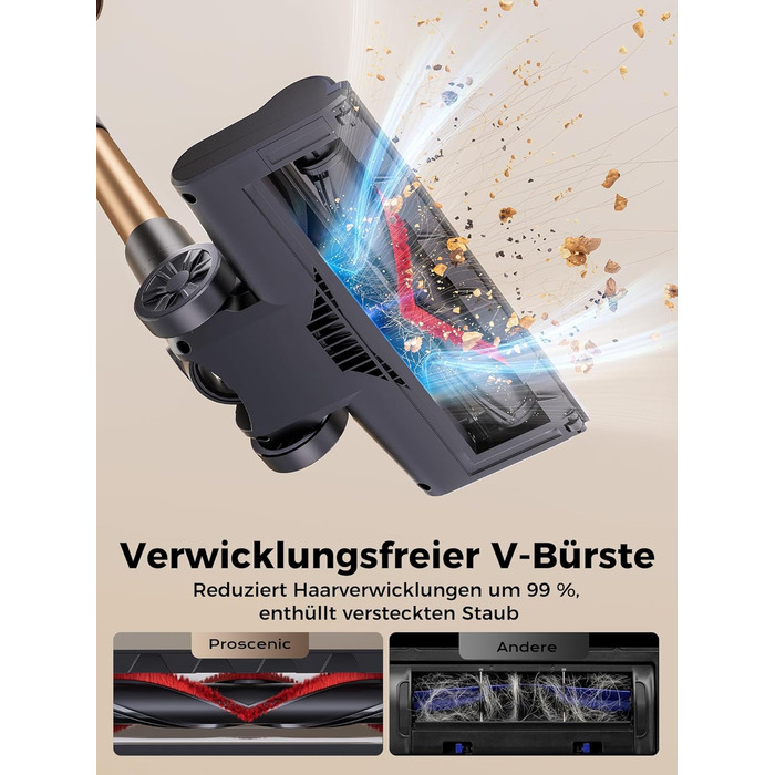 Бездротовий пилосос Proscenic P11 Ultra: потужний, легкий, з акумулятором 50 хв, сенсорний екран, анти-намотування, для дому та авто