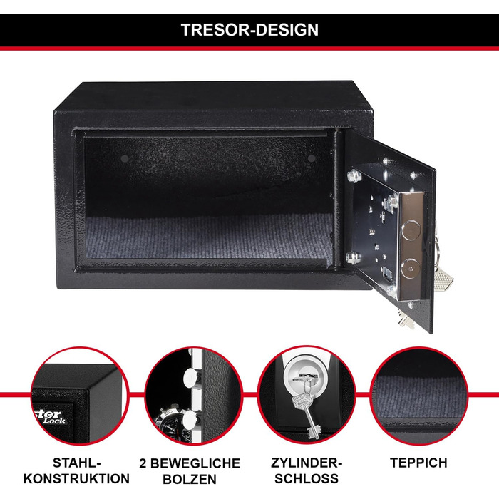 Master Lock Electronic Combination Safe - 11 Liter Security Box with Key Lock