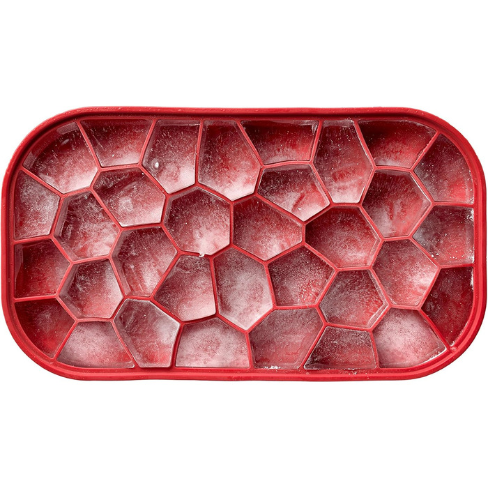 Форма для льоду Lékué Eiswürfelbox, червона, 12x22x8 см