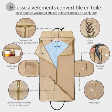 Сумка-трансформер для подорожей 50 л, 2-в-1 з водонепроникним взуттям та системою проти зминання – для жінок та чоловіків, ідеальна для ділових поїздок та відпочинку (Чорна)