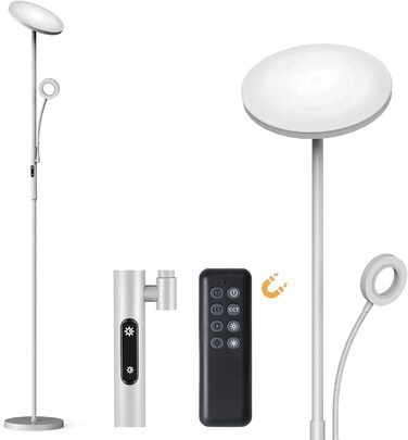 LED-підлогова лампа Modlicht 35W з регулюванням яскравості, чорна, 4200LM, з пультом та сенсорним керуванням, 3000-6000K, для вітальні, спальні, офісу