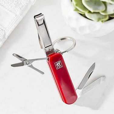 Набір для манікюру та педикюру ZWILLING Multi-Tool (брелок з ножицями для нігтів, кусачками та пилочкою), червоний, 60 мм