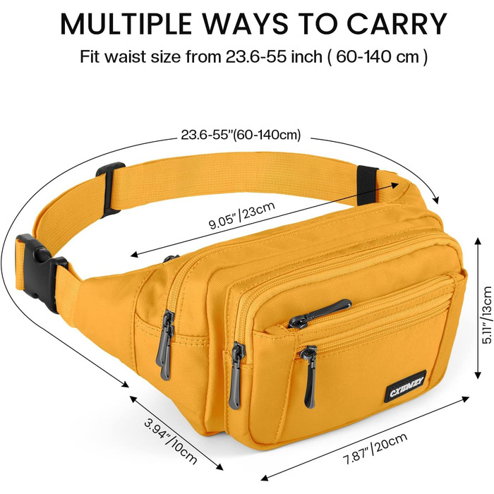 Жовта бананка/поясна сумка для жінок та чоловіків, універсальний розмір