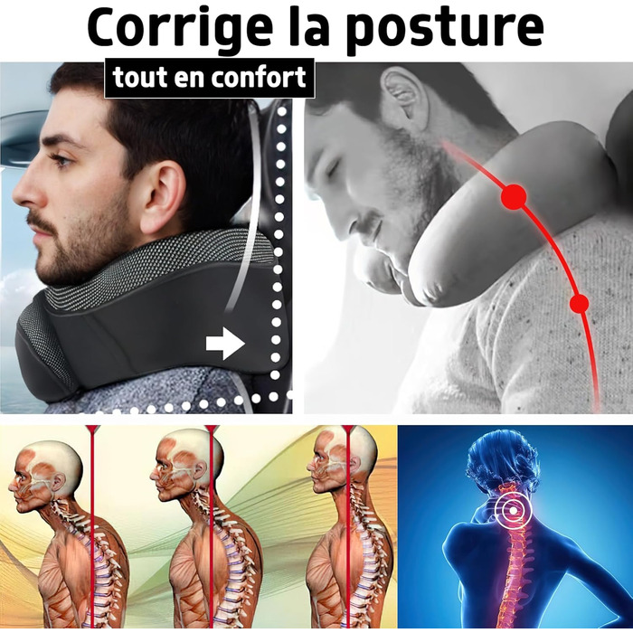 Подушка для подорожей Ergonomic – подушка для шиї з memory foam, підтримка голови та шиї, комфорт для тривалих подорожей літаком, потягом, автомобілем – ідеальна для відпочинку та сну