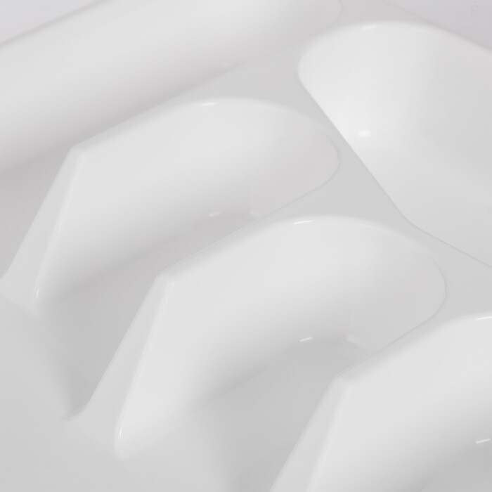 Relaxdays White Cutlery Box - 2 Pack