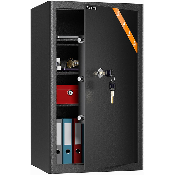 Сейф Safe Tresor WASJOYE з ключем для дому/офісу, 67л (25x35x25 см)