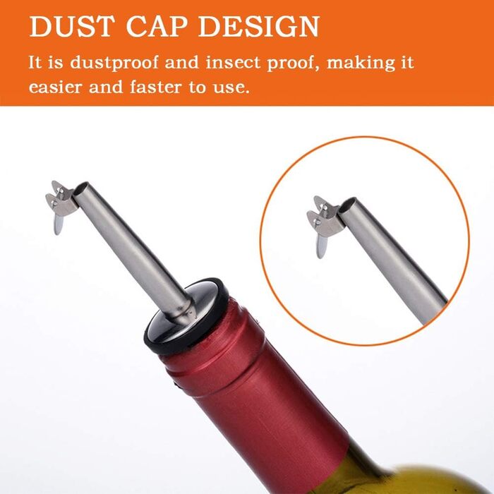 Набір з 4 винних наливників + пензлик, з нержавіючої сталі